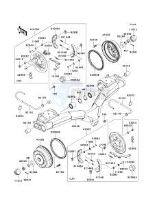 KAF 950 E [MULE 3010 TRANS4X4 DIESEL] (E8F) E8F drawing REAR HUBS_BRAKES