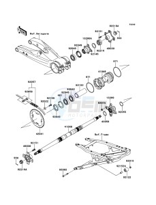 KFX450R KSF450BCS EU drawing Rear Hub