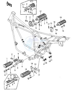 KZ 1000 A [KZ1000] (A3-A4) [KZ1000] drawing FOOTRESTS -- 79-80 A3_A3A_A4- -