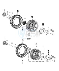 DJANGO 125 ALLURE drawing WHEELS