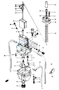 RM80 (T-V) drawing CARBURETOR