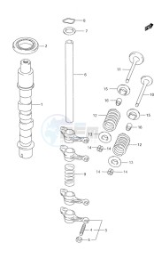 DF 9.9 drawing Camshaft S/N 651001 to 652500