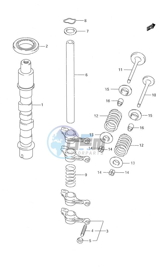 Camshaft S/N 651001 to 652500