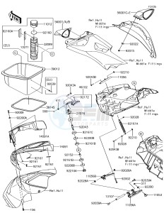 JET SKI ULTRA 310LX JT1500MEF EU drawing Hull Front Fittings