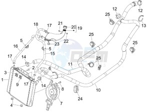 MP3 250 ie mic drawing Cooling system