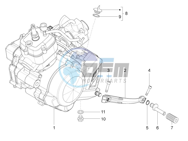 Engine-Completing part-Lever