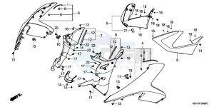 VFR800XB Crossrunner E drawing SIDE COWL