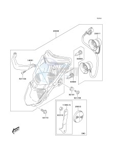 KSF 400 A [FX400] (A6F) A6F drawing HEADLIGHT-- S- -