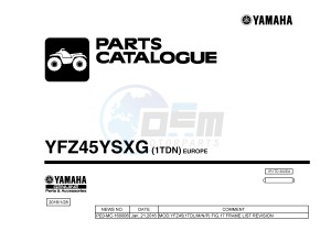 YFZ450R YFZ45YSXG (1TDN) drawing .1-Front-Page