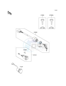 KAF 620 M [MULE 4010 4X4] (M9F) M9F drawing IGNITION SWITCH