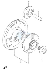 GSX750F (E4) drawing STARTER CLUTCH