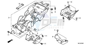 CBR1000RA9 UK - (E / ABS MME) drawing REAR FENDER (CBR1000RA)