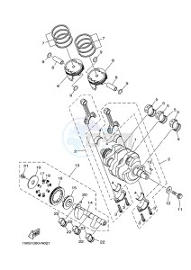 MT07A MT-07 ABS 700 (1XBA 1XBB) drawing CRANKSHAFT & PISTON