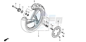 SGX50S drawing FRONT WHEEL