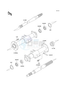 KAF 300 C [MULE 550] (C6-C7) [MULE 550] drawing REAR AXLE