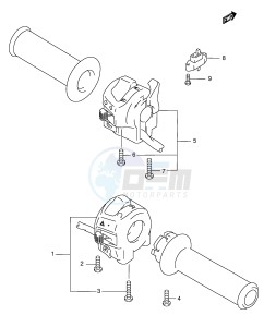 GSF600 (E2) Bandit drawing HANDLE SWITCH (GSF600K3 K4 UK3 UK4 ZK4)