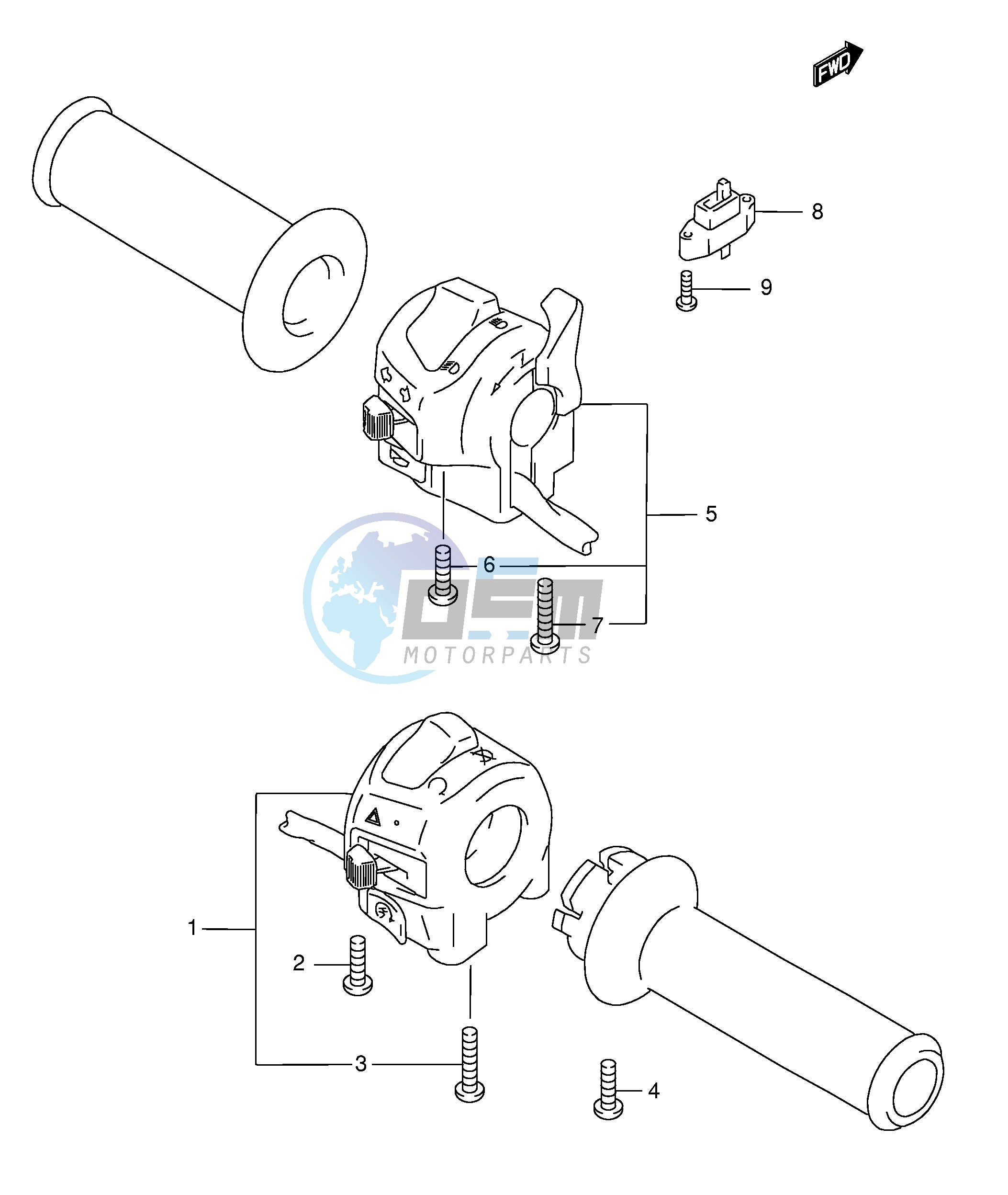 HANDLE SWITCH (GSF600K3 K4 UK3 UK4 ZK4)