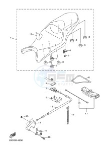 XJ6FA 600 DIVERSION F (ABS) (1DG5 1DG6) drawing SEAT