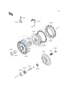 KLX 650 C [KLX650] (C1-C4) [KLX650] drawing CLUTCH