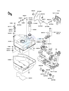 KVF750 4x4 KVF750LCF EU GB drawing Fuel Tank