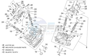 RSV 2 1000 drawing Cylinder head and valves