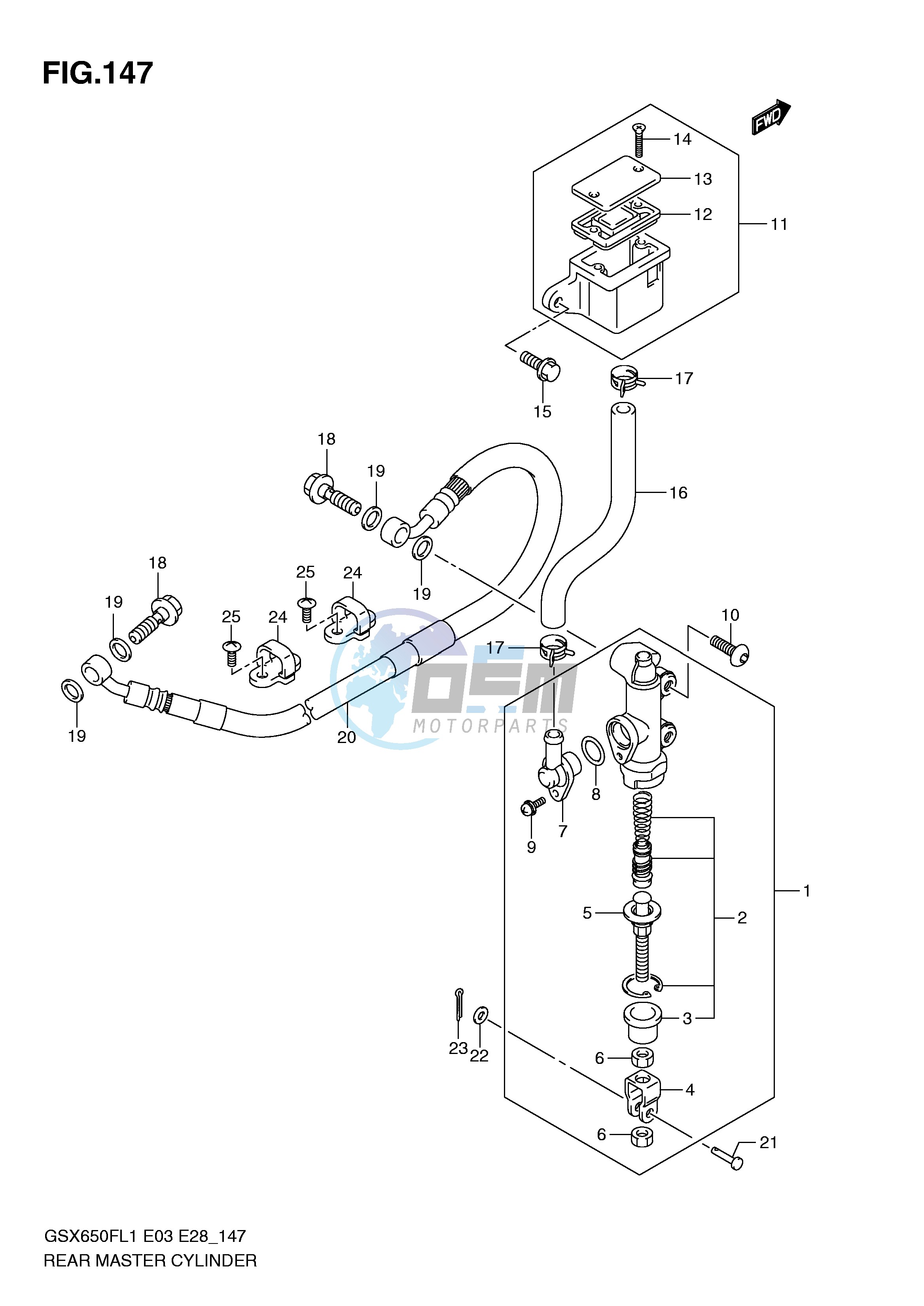 REAR MASTER CYLINDER (GSX650FL1 E33)