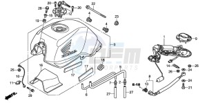 CBF1000 drawing FUEL TANK/FUEL PUMP