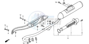 XR100R drawing EXHAUST MUFFLER