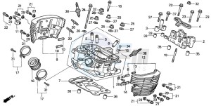 VT750CD3 drawing CYLINDER HEAD (REAR)