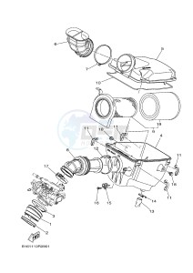 YFM700FWAD YFM70GPSG GRIZZLY 700 EPS SPECIAL EDITION (B313) drawing INTAKE