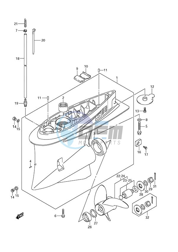 Gear Case (DF 250S)