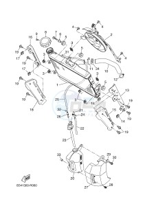 XSR700 (B341 B341 B341) drawing RADIATOR & HOSE