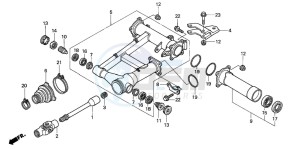 TRX350FM FOURTRAX drawing SWINGARM