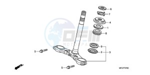 CB600F9 UK - (E / MKH) drawing STEERING STEM