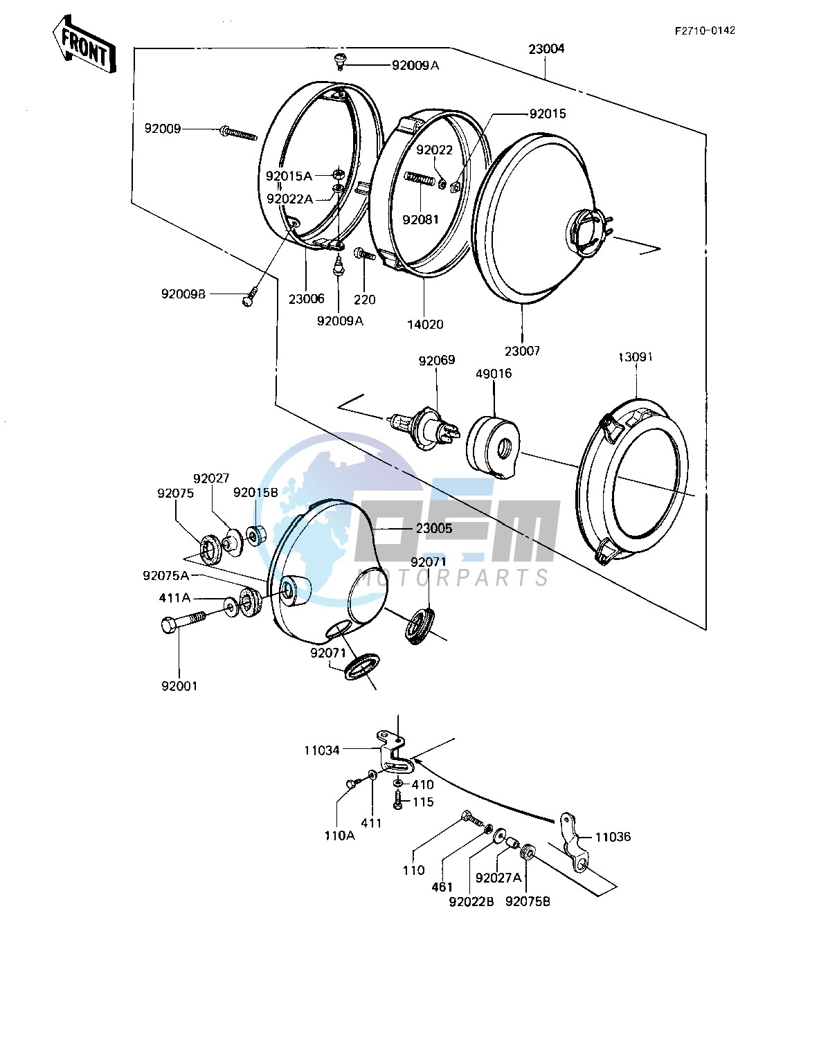 HEADLIGHT -- KZ1100-D1- -