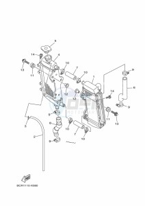 YZ250 (BCR2) drawing RADIATOR & HOSE