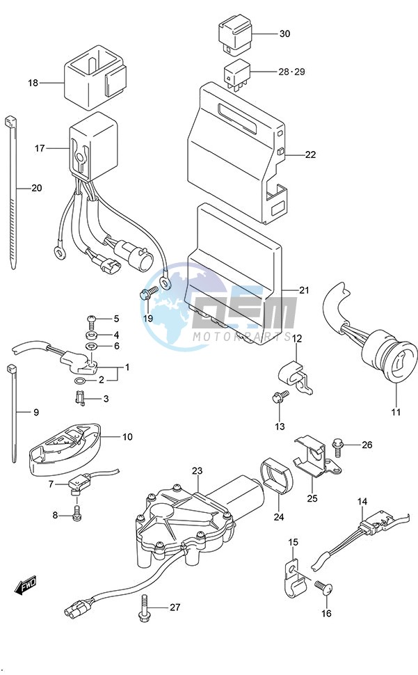 PTT Switch/Engine Control Unit