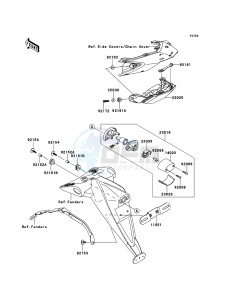 Z750 ZR750LBF FR GB XX (EU ME A(FRICA) drawing Taillight(s)