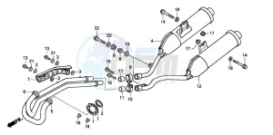 NX650 500 DOMINATOR drawing EXHAUST MUFFLER