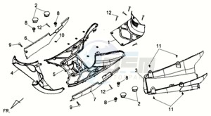 ALLO GT 45KMH 50 drawing FOOTREST / LOWER COWLING