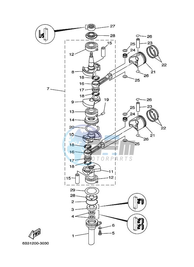 CRANKSHAFT--PISTON