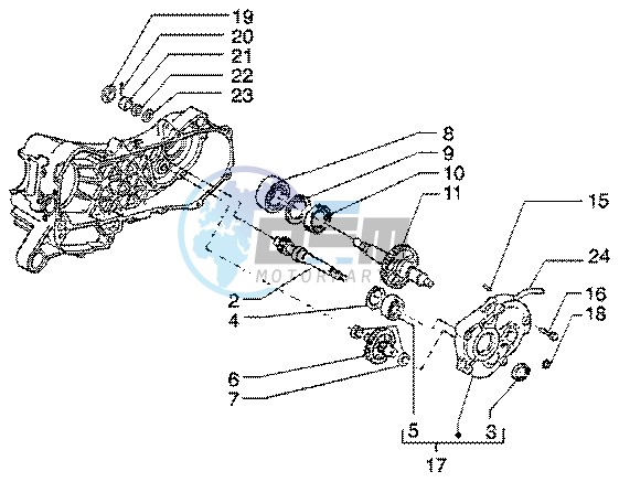 Rear wheel shaft