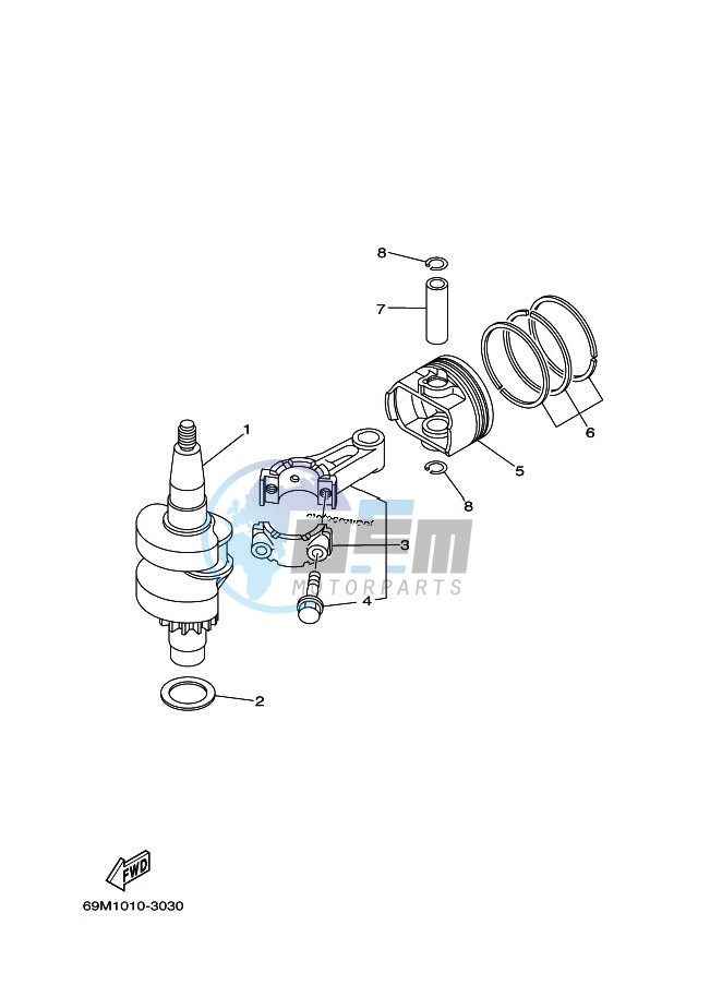 CRANKSHAFT--PISTON