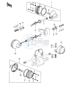 KZ 400 A B (A1-B2) drawing TURN SIGNALS