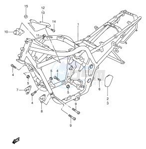 GSF600 (E2) Bandit drawing FRAME (MODEL V W X)