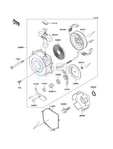 KLF250 KLF250A7F EU GB drawing Recoil Starter