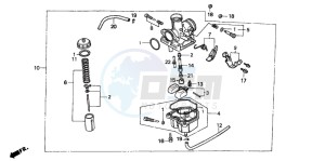 TRX200D FOURTRAX drawing CARBURETOR