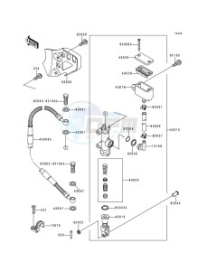 KX 250 K [KX250] (K2) [KX250] drawing REAR MASTER CYLINDER