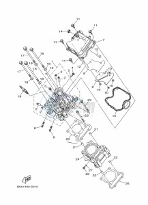 XSR125 MTM125 (BGX3) drawing CYLINDER HEAD