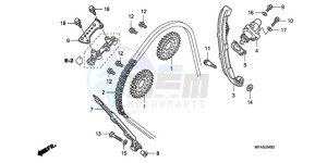 CBF10009 Europe Direct - (ED) drawing CAM CHAIN/TENSIONER